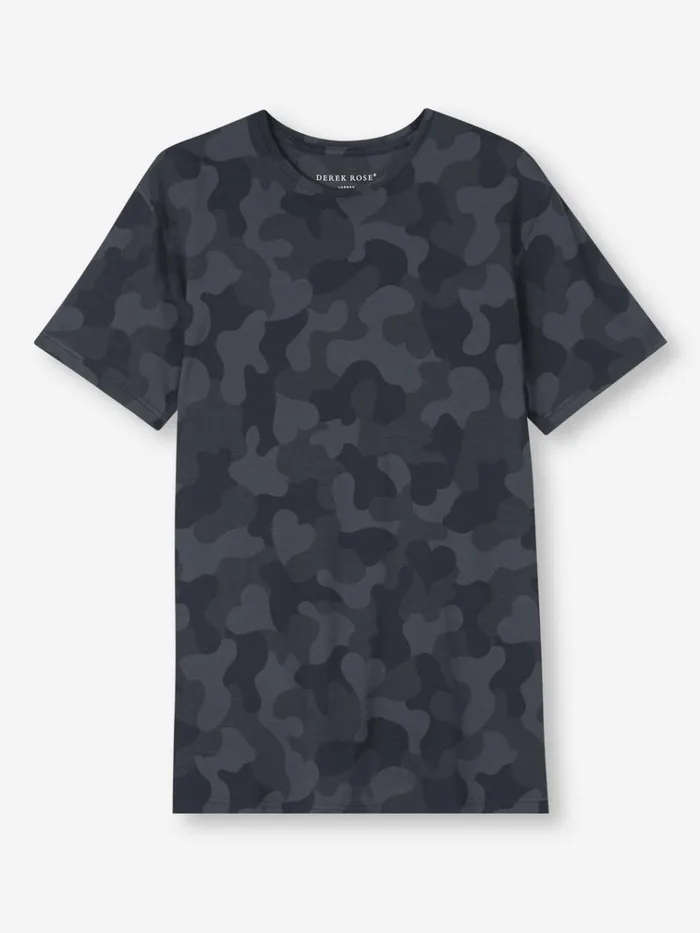 Short Sleeve TShirts Men Derek Rose TShirt London 11 Micro Modal Black
