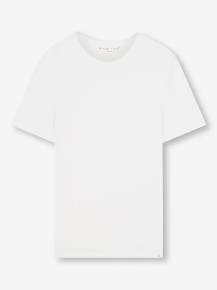 Short Sleeve TShirts Men Derek Rose TShirt Riley Pima Cotton White
