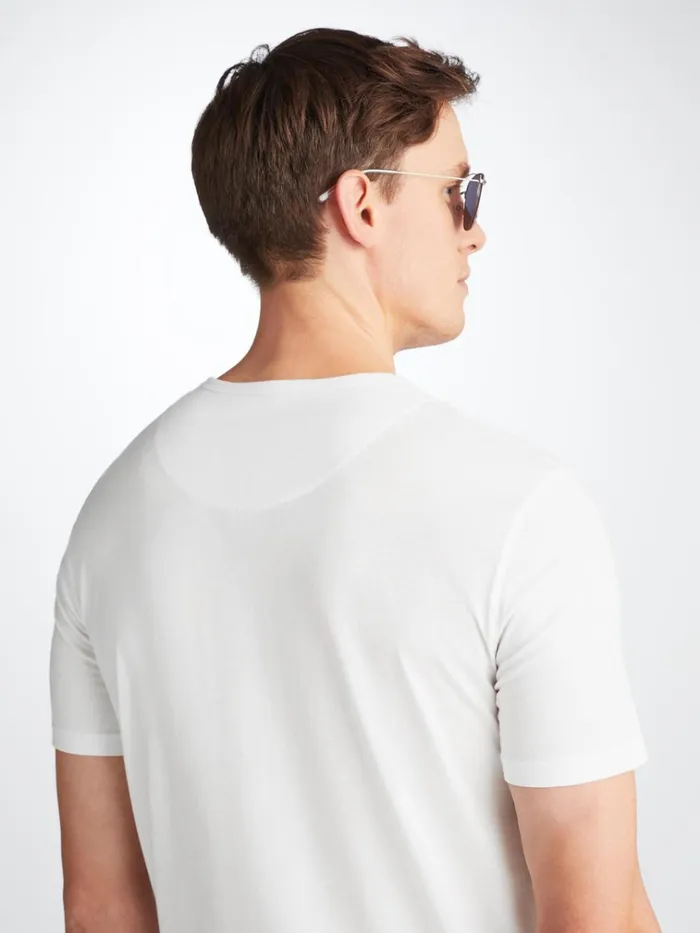 Short Sleeve TShirts Men Derek Rose TShirt Riley Pima Cotton White