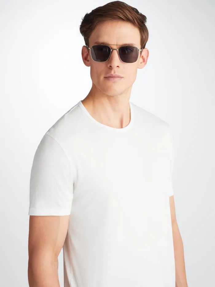 Short Sleeve TShirts Men Derek Rose TShirt Riley Pima Cotton White