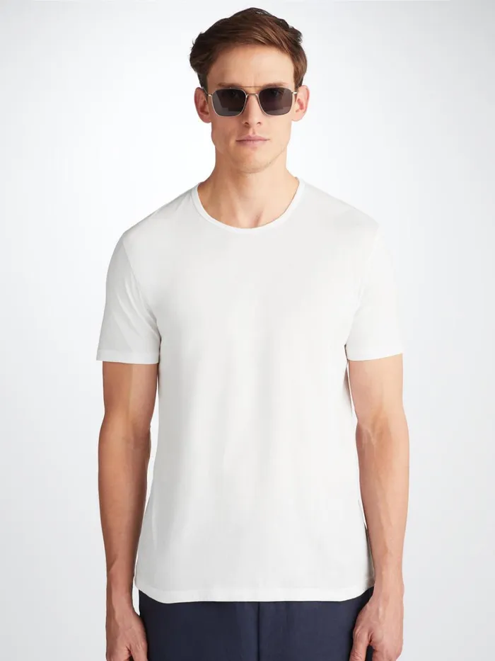 Short Sleeve TShirts Men Derek Rose TShirt Riley Pima Cotton White