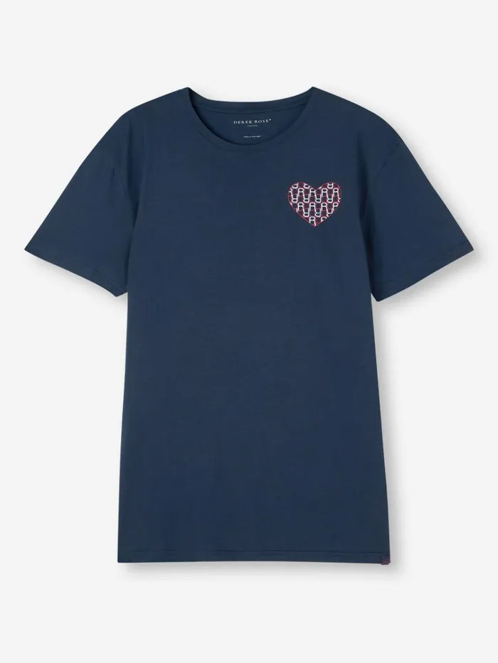 Short Sleeve TShirts Men Derek Rose TShirt Ripley 15 Pima Cotton Navy