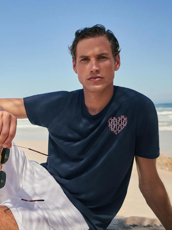 Short Sleeve TShirts Men Derek Rose TShirt Ripley 15 Pima Cotton Navy