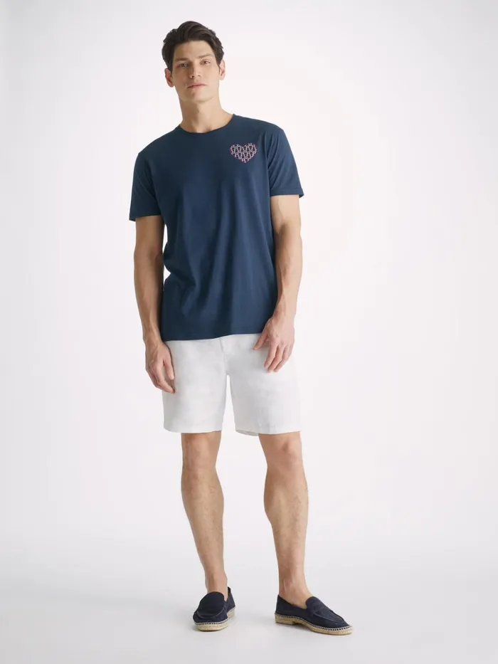 Short Sleeve TShirts Men Derek Rose TShirt Ripley 15 Pima Cotton Navy