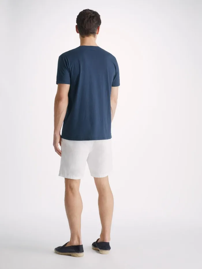 Short Sleeve TShirts Men Derek Rose TShirt Ripley 15 Pima Cotton Navy