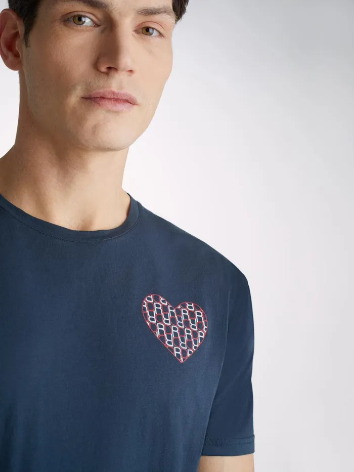 Short Sleeve TShirts Men Derek Rose TShirt Ripley 15 Pima Cotton Navy