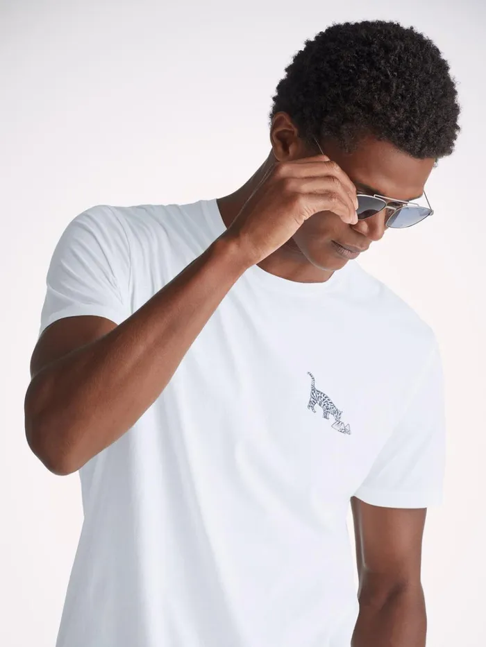 Short Sleeve TShirts Men Derek Rose TShirt Ripley 16 Pima Cotton White