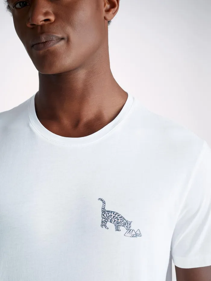 Short Sleeve TShirts Men Derek Rose TShirt Ripley 16 Pima Cotton White