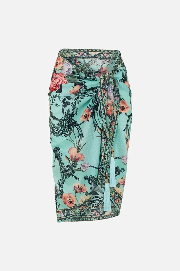 SHORT TASSEL SARONG PETAL PROMISE LAND Petal Promise Land Womens Camilla Sarongs