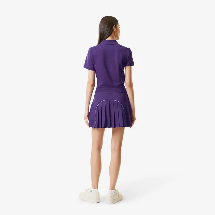 Shorts and Skirts Women Lacoste Women039s Pleated Back UltraDry Tennis Skirt Purple Ni9