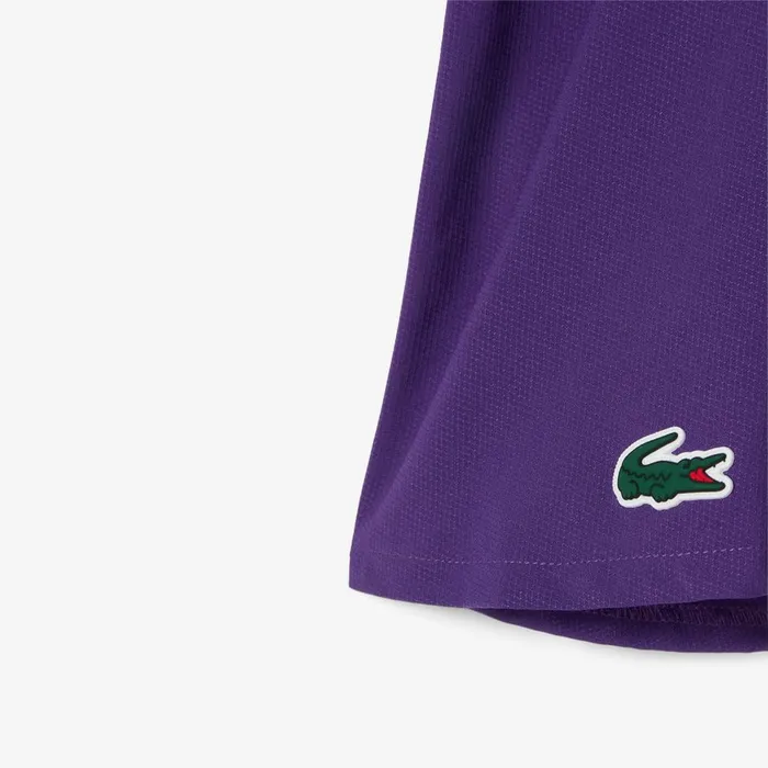 Shorts and Skirts Women Lacoste Women039s Pleated Back UltraDry Tennis Skirt Purple Ni9