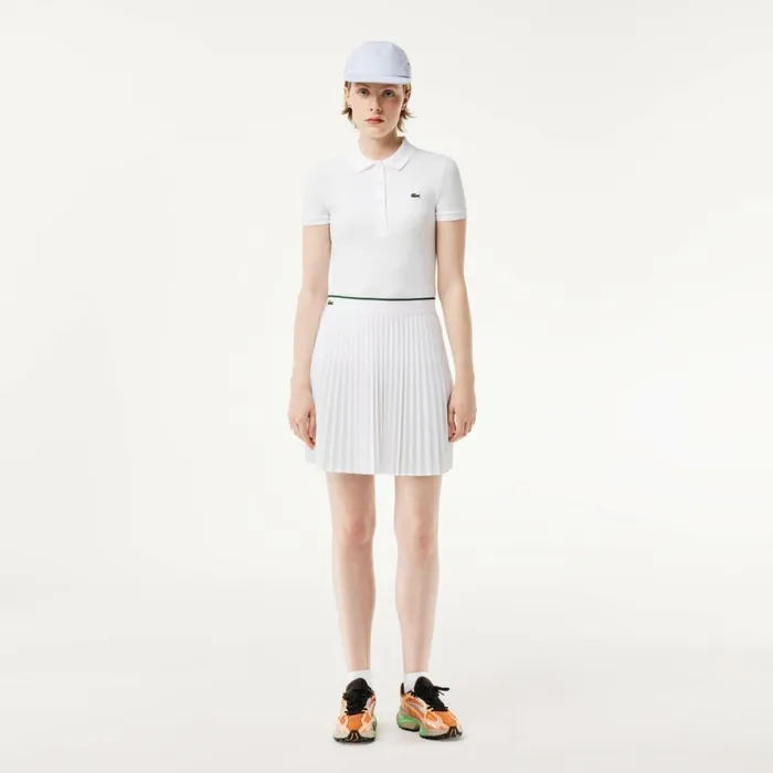 Shorts and Skirts Women Lacoste Women039s Pleated Skirt White 001