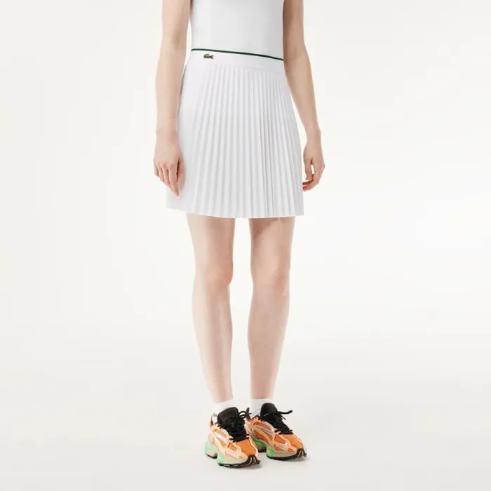 Shorts and Skirts Women Lacoste Women039s Pleated Skirt White 001