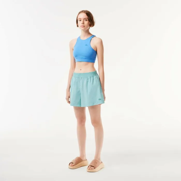 Shorts and Skirts Women Lacoste Womens Cotton Poplin Shorts Blue K98