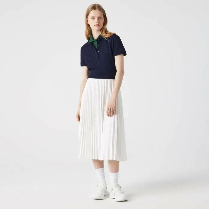 Shorts and Skirts Women Lacoste Womens Flowing Pleated Skirt White 70v