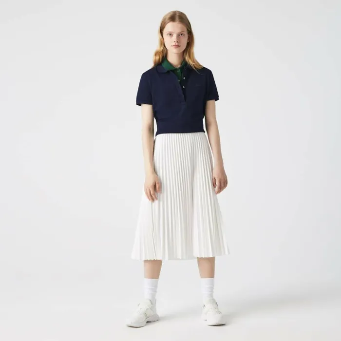 Shorts and Skirts Women Lacoste Womens Flowing Pleated Skirt White 70v