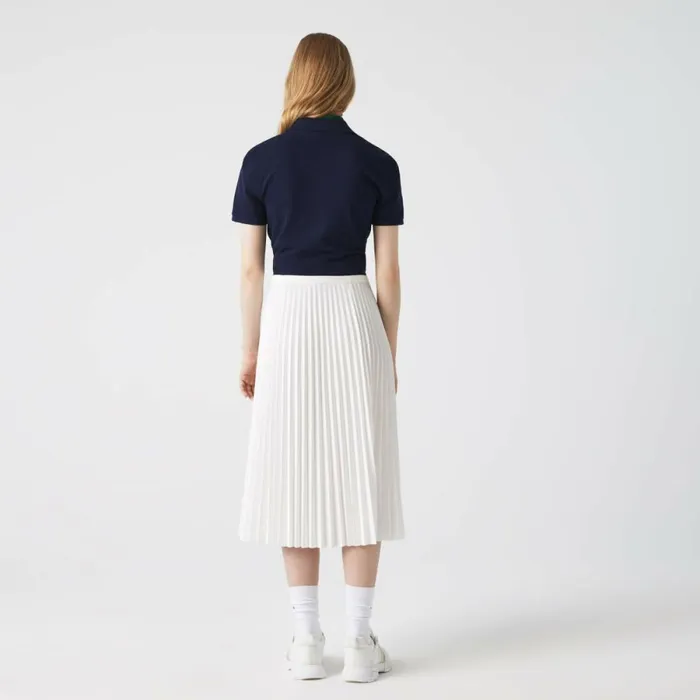 Shorts and Skirts Women Lacoste Womens Flowing Pleated Skirt White 70v