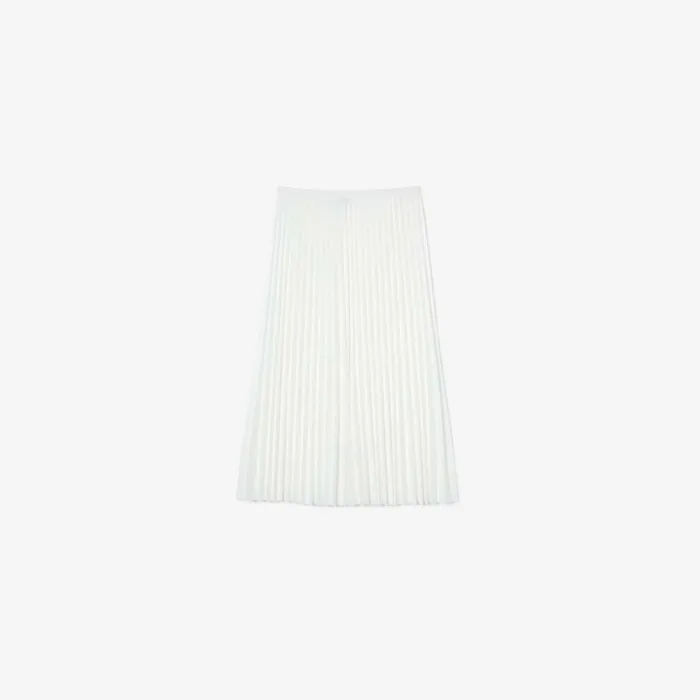 Shorts and Skirts Women Lacoste Womens Flowing Pleated Skirt White 70v