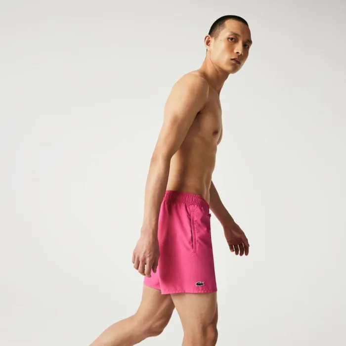 Shorts and Swim Men Lacoste Men039s Lightweight Swim Shorts Pink Green 9wx