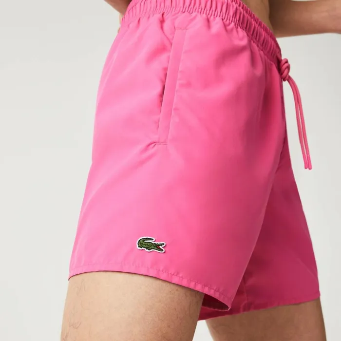 Shorts and Swim Men Lacoste Men039s Lightweight Swim Shorts Pink Green 9wx