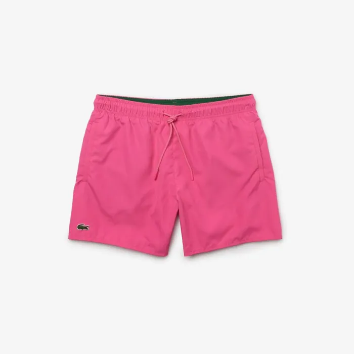Shorts and Swim Men Lacoste Men039s Lightweight Swim Shorts Pink Green 9wx
