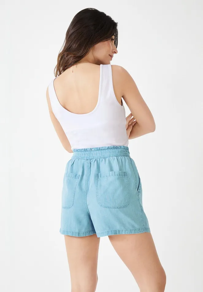 Shorts Women Hush Chambray Shorts Light Blue Authentic