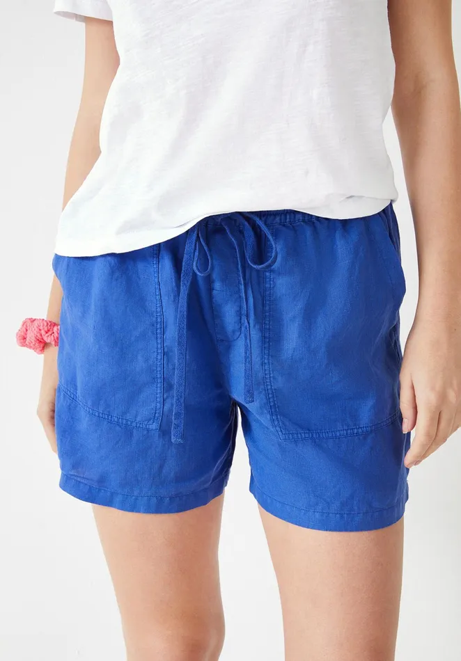Shorts Women Hush Relaxed Washed Linen Shorts Bright Blue