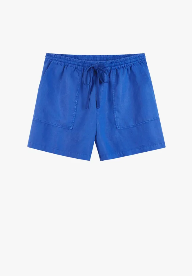 Shorts Women Hush Relaxed Washed Linen Shorts Bright Blue