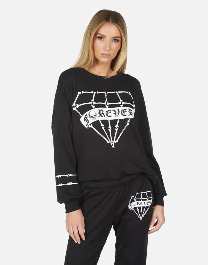 Sierra Bone Diamond Black Women Lauren Moshi Long Sleeve