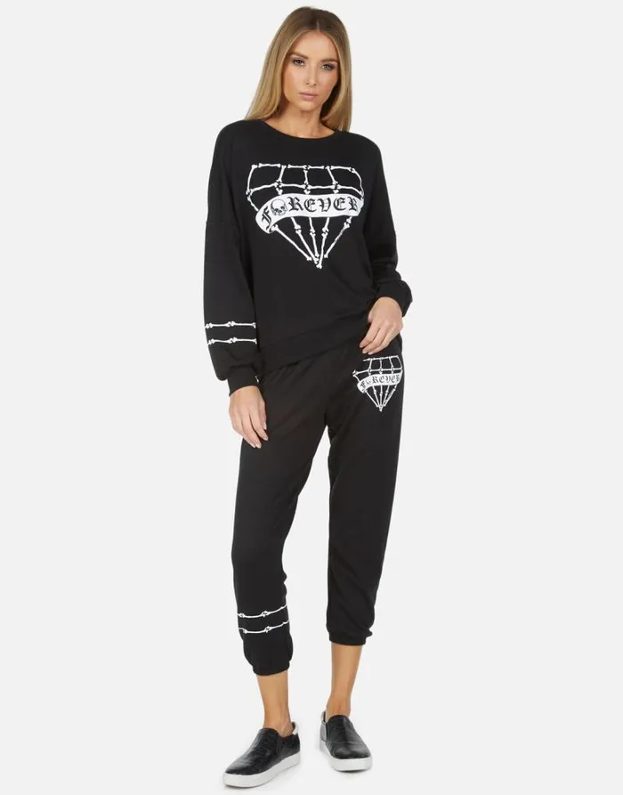 Sierra Bone Diamond Black Women Lauren Moshi Long Sleeve