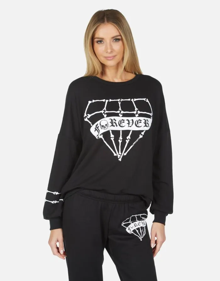 Sierra Bone Diamond Black Women Lauren Moshi Long Sleeve