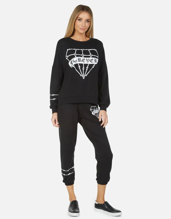 Sierra Bone Diamond Black Women Lauren Moshi Long Sleeve