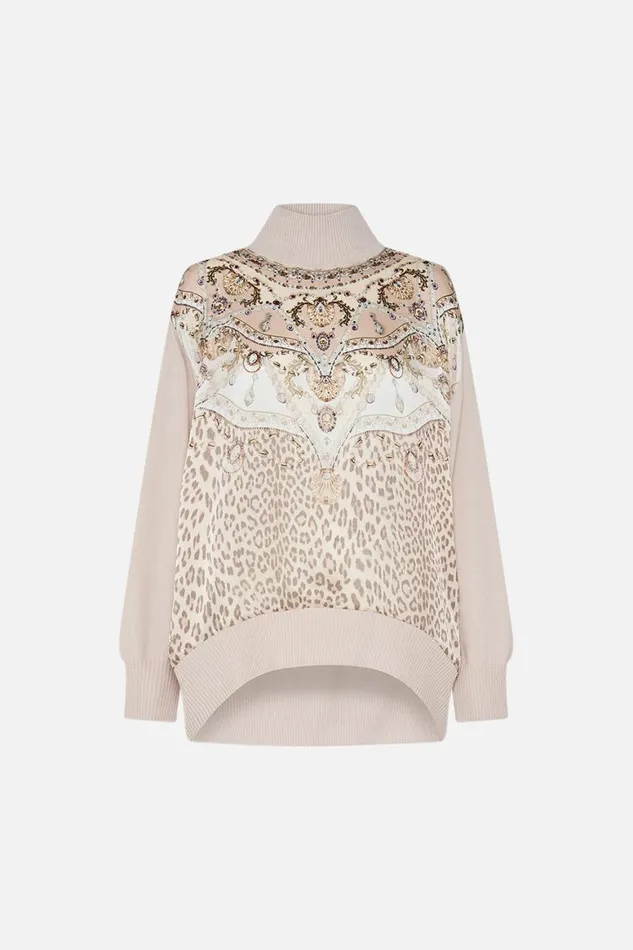 SILK FRONT TURTLE NECK KNIT GROTTO GODDESS Grotto Goddess Womens Camilla Knitwear