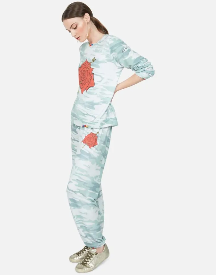 Simone Love More Rose Jade Camo Women Lauren Moshi Long Sleeve