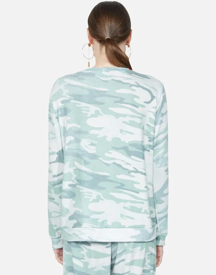 Simone Love More Rose Jade Camo Women Lauren Moshi Long Sleeve