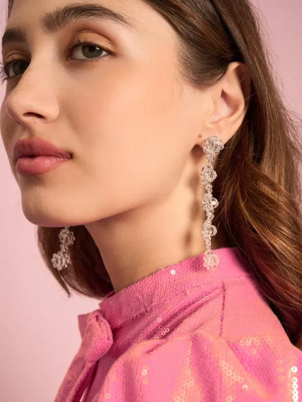 Sister Jane Accessories Womenswear Primrose Bead Drop Earrings Pearled Ivory