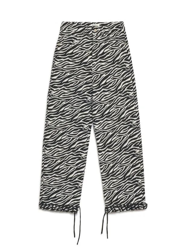 Sister Jane Bottoms Womenswear Ghospell Stevie Zebra Trousers Downtown Brown