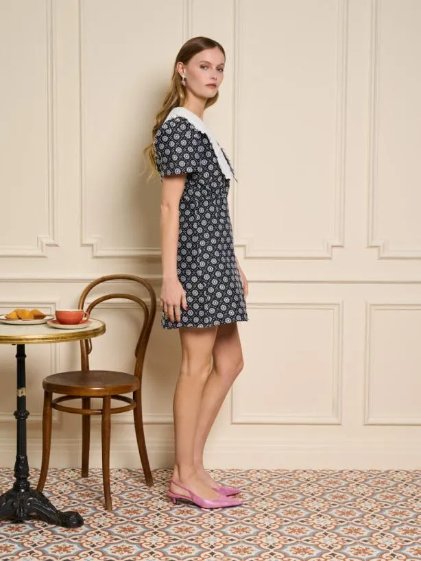 Sister Jane Dresses Womenswear Camille Jacquard Mini Dress Coal Black