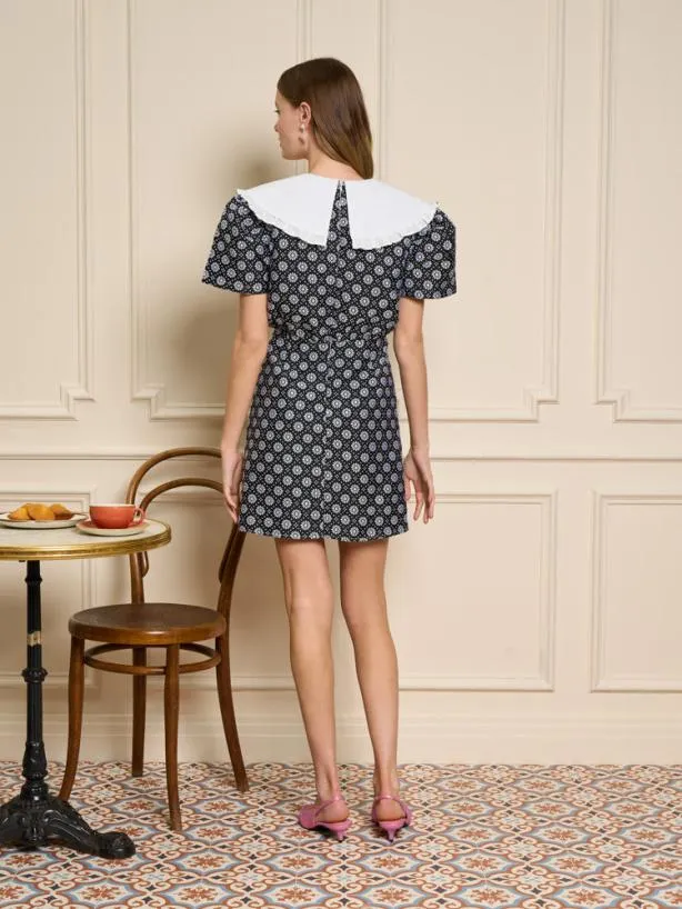 Sister Jane Dresses Womenswear Camille Jacquard Mini Dress Coal Black