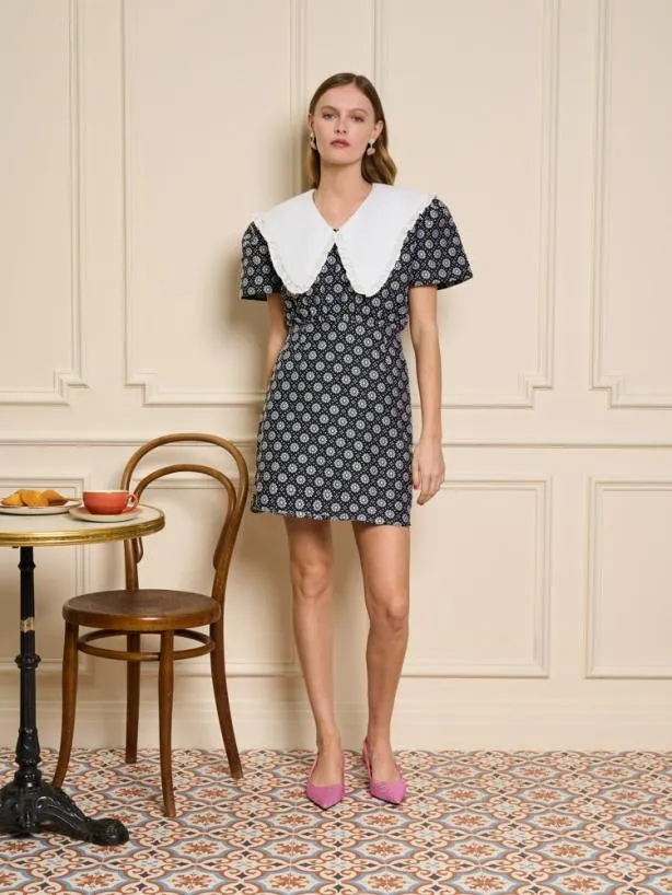 Sister Jane Dresses Womenswear Camille Jacquard Mini Dress Coal Black