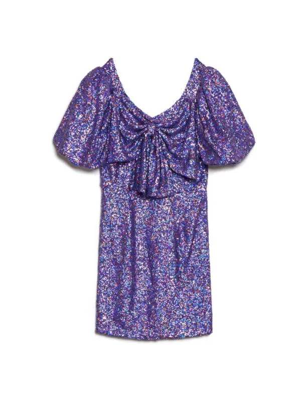 Sister Jane Dresses Womenswear Dance Sequin Mini Dress Deep Purple