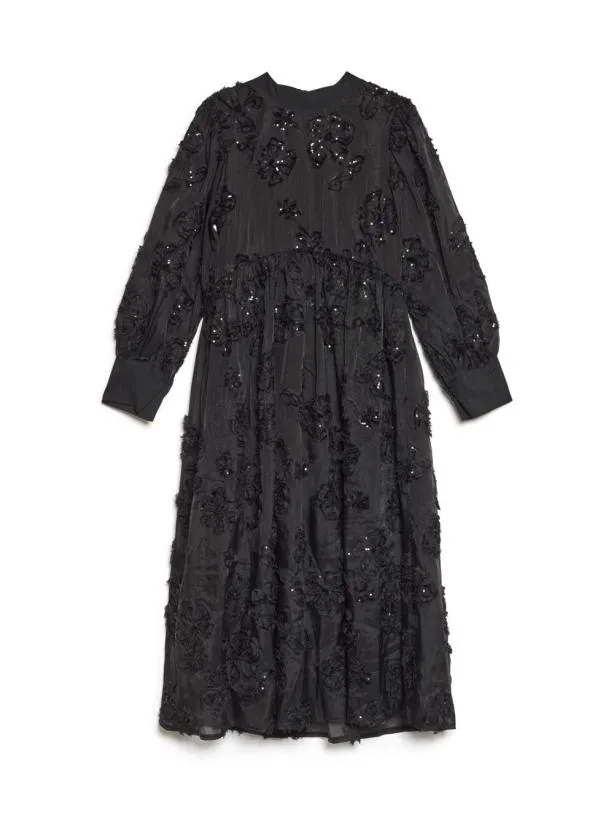 Sister Jane Dresses Womenswear DREAM Estelle Floral Midi Dress Coal Black