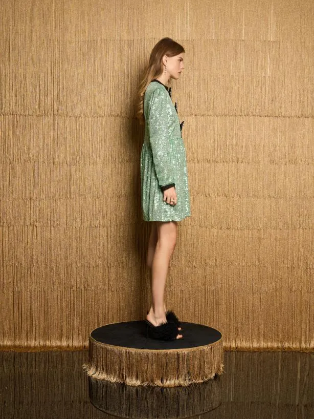 Sister Jane Dresses Womenswear DREAM Sonic Sequin Mini Dress Sea Green