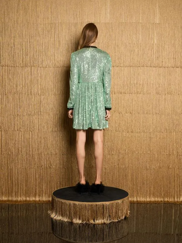 Sister Jane Dresses Womenswear DREAM Sonic Sequin Mini Dress Sea Green