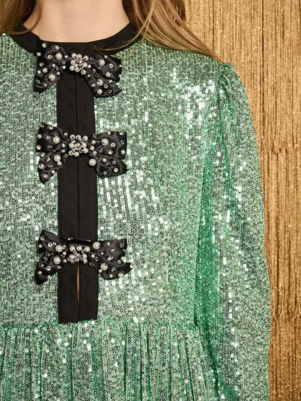 Sister Jane Dresses Womenswear DREAM Sonic Sequin Mini Dress Sea Green