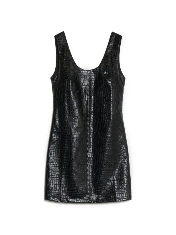 Sister Jane Dresses Womenswear Ghospell Nix PU Mini Dress Onyx Black