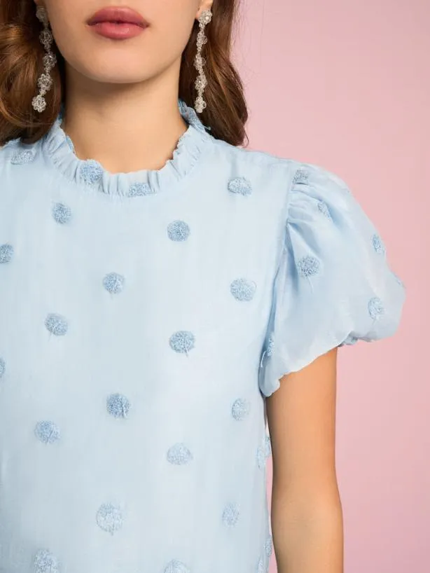 Sister Jane Dresses Womenswear Iolite Tiered Midi Dress Misty Glow Blue
