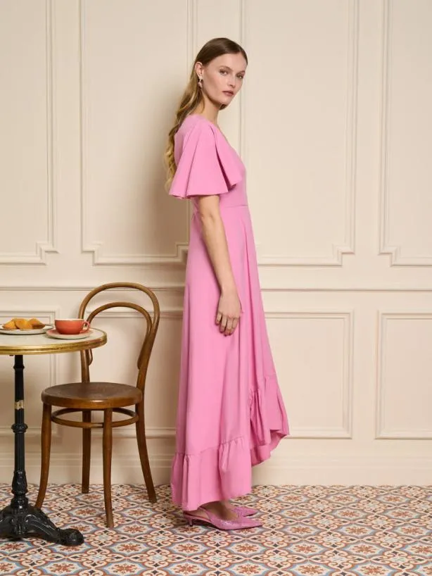 Sister Jane Dresses Womenswear Noisette Flare Midi Dress Geranium Pink
