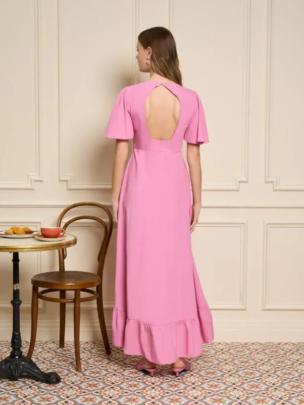 Sister Jane Dresses Womenswear Noisette Flare Midi Dress Geranium Pink
