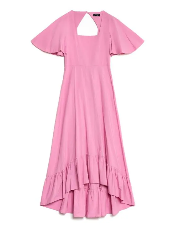 Sister Jane Dresses Womenswear Noisette Flare Midi Dress Geranium Pink